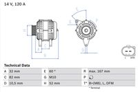 BOSCH 0 986 043 690 - Alternador