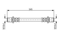 BOSCH 1 987 476 943 - Tubo flexible de frenos