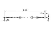 BOSCH 1987477855 - Cable de accionamiento, freno de estacionamiento