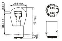 BOSCH 1 987 301 015 - Lámpara incandescente, luz trasera