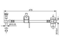 BOSCH 1 987 481 070 - Tubo flexible de frenos