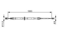 BOSCH 1987482302 - Cable de accionamiento, freno de estacionamiento
