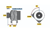 BOSCH 0986038610 - Alternador