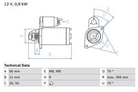 BOSCH 0986010200 - Motor de arranque