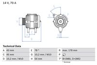BOSCH 0986042071 - Alternador