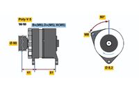 BOSCH 0986036100 - Alternador