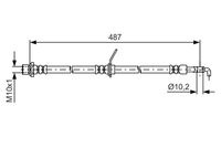 BOSCH 1987481633 - Tubo flexible de frenos