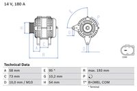 BOSCH 0986083330 - Alternador