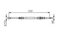 BOSCH 1 987 477 261 - Cable de accionamiento, freno de estacionamiento