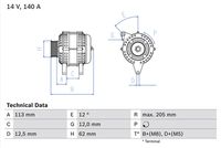 BOSCH 0 986 082 620 - Alternador