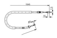BOSCH 1987477857 - Cable de accionamiento, freno de estacionamiento