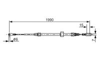 BOSCH 1987477854 - Cable de accionamiento, freno de estacionamiento
