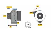 BOSCH 0986049910 - Alternador