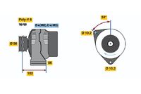 BOSCH 0986044370 - Alternador