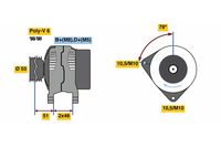 BOSCH 0986080530 - Alternador