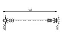 BOSCH 1 987 476 629 - Tubo flexible de frenos