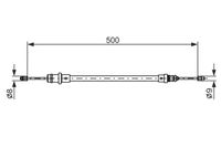 BOSCH 1 987 477 565 - Cable de accionamiento, freno de estacionamiento