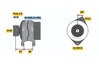 BOSCH 0986040021 - Alternador