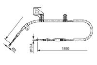 BOSCH 1987477803 - Cable de accionamiento, freno de estacionamiento