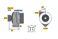 BOSCH 0986040830 - Alternador