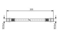 BOSCH 1 987 481 191 - Tubo flexible de frenos