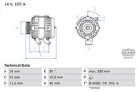 BOSCH 0 986 080 440 - Alternador