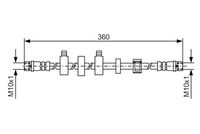 BOSCH 1 987 481 538 - Tubo flexible de frenos