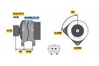 BOSCH 0986040950 - Alternador
