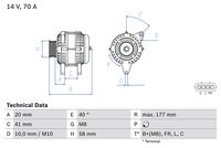 BOSCH 0986084030 - Alternador