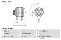 BOSCH 0986041280 - Alternador