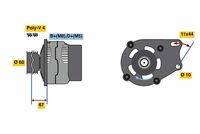 BOSCH 0 986 048 541 - Alternador