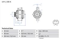 BOSCH 0986047460 - Alternador