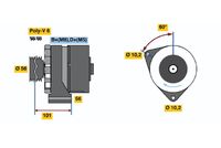BOSCH 0986036360 - Alternador