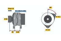 BOSCH 0 986 041 250 - Alternador