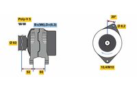 BOSCH 0986036871 - Alternador
