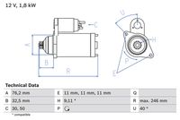 BOSCH 0986017000 - Motor de arranque