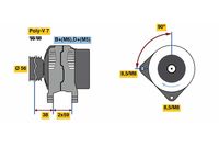BOSCH 0986080950 - Alternador