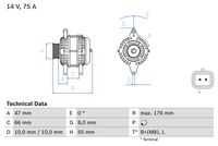 BOSCH 0986042191 - Alternador