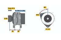 BOSCH 0986044550 - Alternador