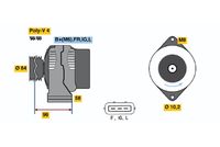 BOSCH 0986042861 - Alternador