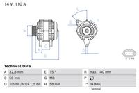 BOSCH 0986086470 - Alternador