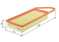 BOSCH 1457433076 - Filtro de aire