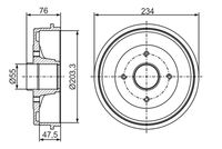 BOSCH 0 986 477 290 - Tambor de freno