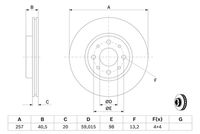 BOSCH 0986479W68 - Disco de freno