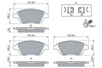 BOSCH 0 986 494 438 - Juego de pastillas de freno