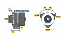 BOSCH 0986041580 - Alternador