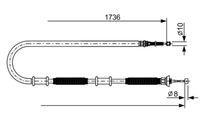 BOSCH 1987482700 - Cable de accionamiento, freno de estacionamiento