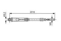BOSCH 1987477289 - Cable de accionamiento, freno de estacionamiento