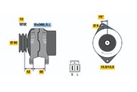 BOSCH 0986045521 - Alternador
