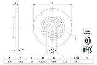 BOSCH 0 986 479 G32 - Disco de freno